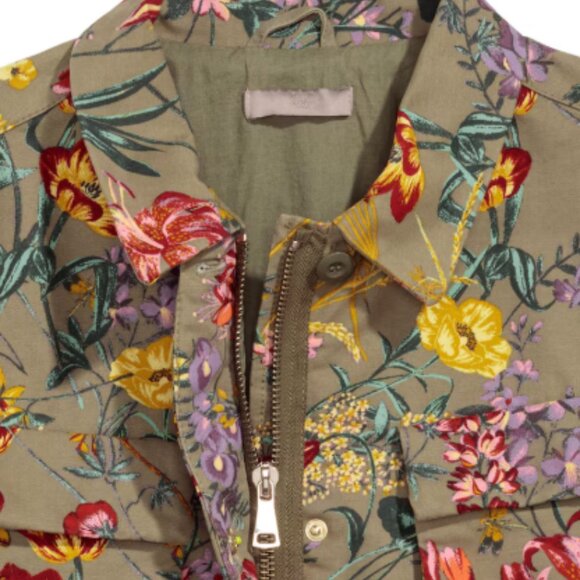 Floral Green Women's Jacket - Picture 3 of 10